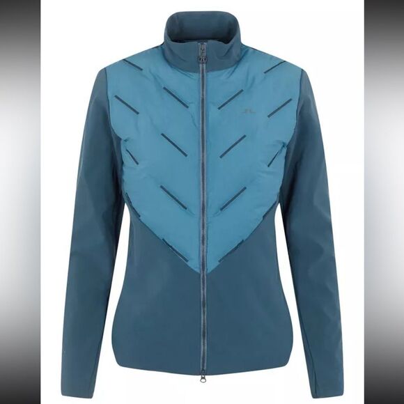 J.Lindeberg Women’s Shield Hybrid Golf Jacket Sz XS Blue PrimaLoft Windproof EUC - Picture 1 of 11